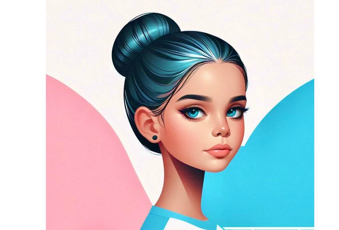 Girls hair in a bun Bonsai Kids Sculpting Wax