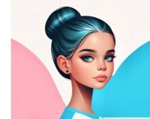 Girls hair in a bun Bonsai Kids Sculpting Wax
