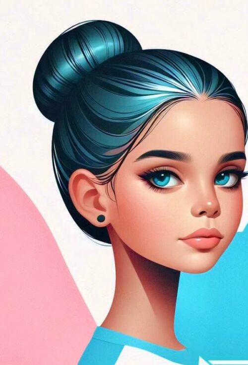Girls hair in a bun Bonsai Kids Sculpting Wax