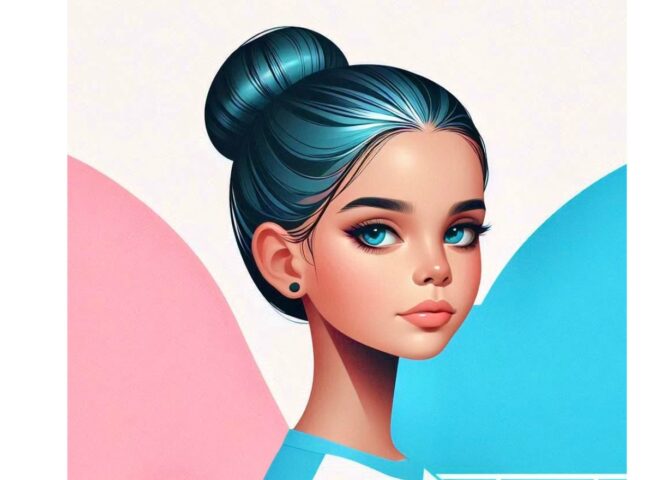 Girls hair in a bun Bonsai Kids Sculpting Wax