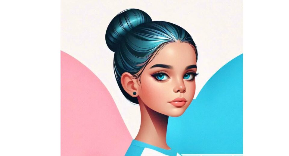 Girls hair in a bun Bonsai Kids Sculpting Wax