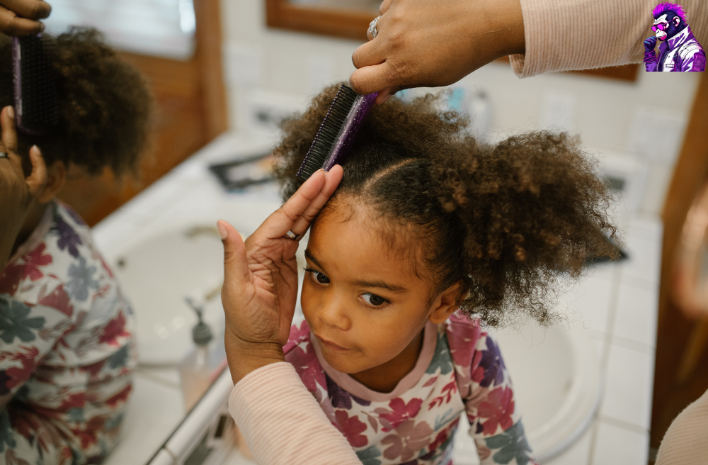 How to Detangle Your Child’s Curly Hair Without Tears - section the hair